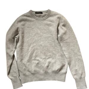 CAARA 100% Cashmere Crewneck Sweater Size Small Beige Tan Oatmeal Quiet Luxury